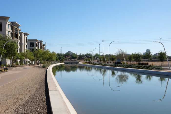A well manicured portion of the Grand Canal in Phoenix
